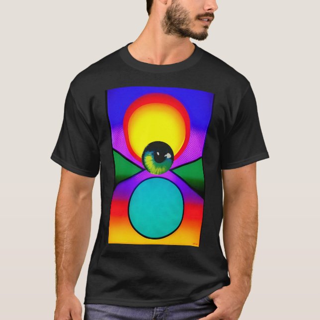 Das Auge Drop Ken Gage Psychedelic Art T-Shirt (Vorderseite)