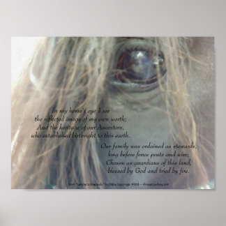Das Auge meines Pferdes ist 11x8,25 matt, drucken Poster