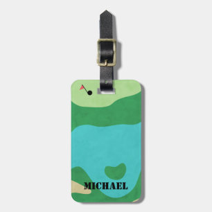 Das Augen-Ansicht-Golf-Kurs des Vogels - Gepäckanhänger