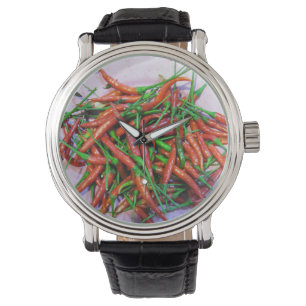 Das Augen-Chili-Paprikaschoten des Vogels Armbanduhr