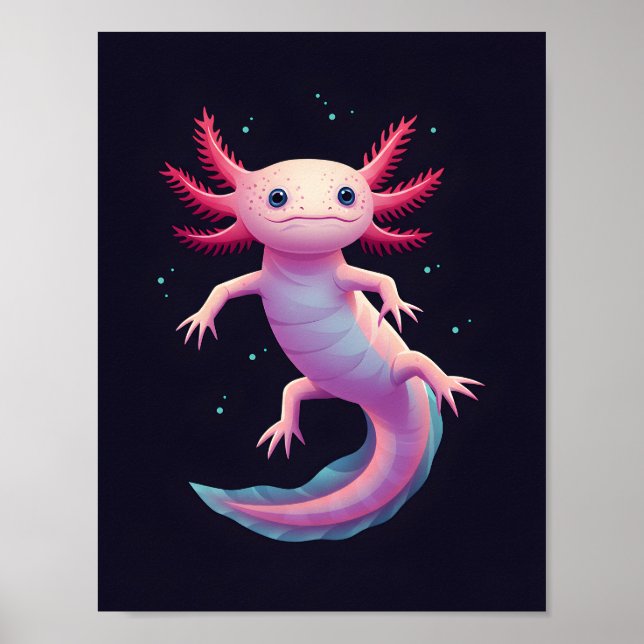 Das Aura Art Poster des Axolotl (Vorne)