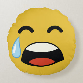 das Auseinanderbrechen - ein Kissen, zum auf emoji Rundes Kissen