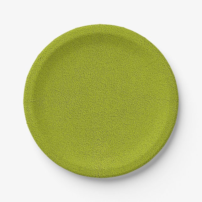Das Aussehen von Snugly Chartreuse Green Suede Pappteller (Vorderseite)