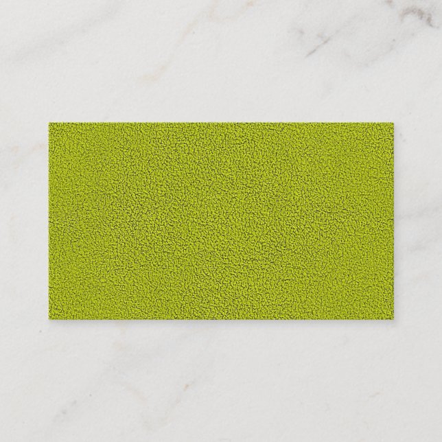 Das Aussehen von Snugly Chartreuse Green Suede Visitenkarte (Vorderseite)