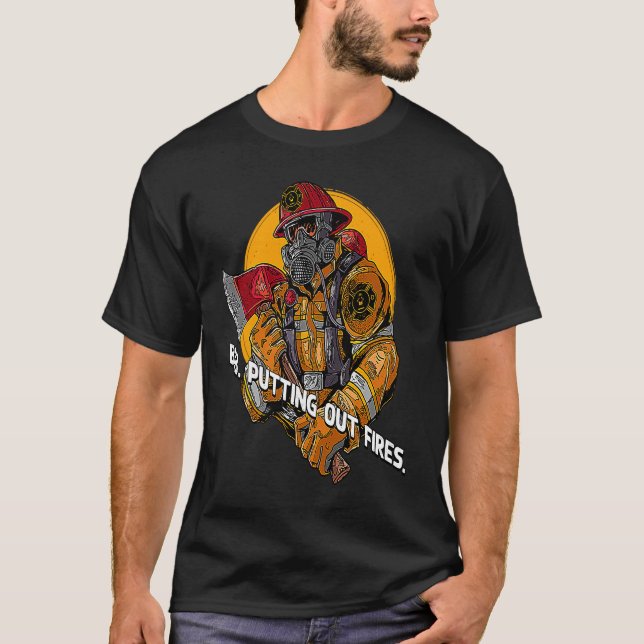 Das Aussperren von Feuerwehren-Spaß Fireman Memos T-Shirt (Vorderseite)