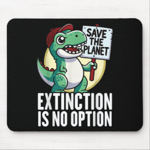 Das Aussterben ist keine Option Dinosaurier Umwelt Mousepad