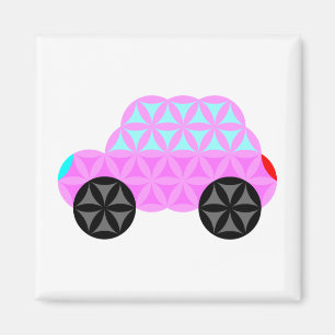 Das Auto des Lebens - Heilige Formen A3.Pink. Magnet