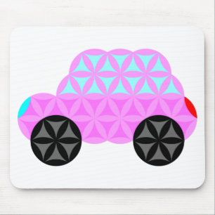 Das Auto des Lebens - Heilige Formen A3.Pink. Mousepad