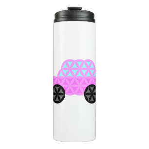Das Auto des Lebens - Heilige Formen A3.Pink. Thermosbecher