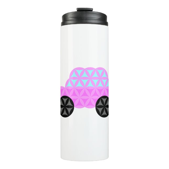 Das Auto des Lebens - Heilige Formen A3.Pink. Thermosbecher (Vorderseite)