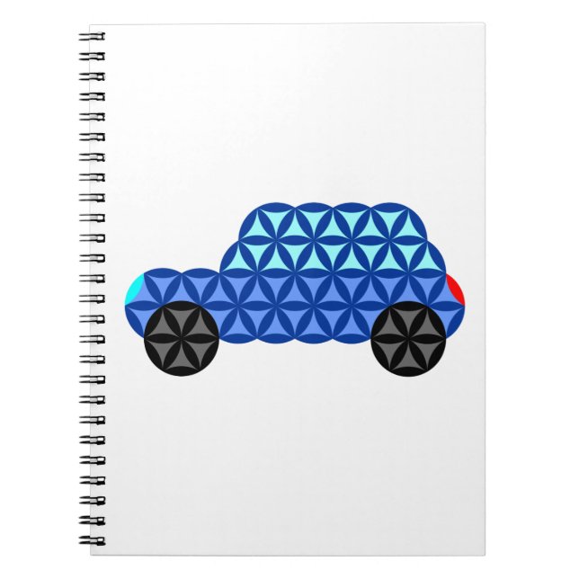 Das Auto des Lebens - Heilige Formen B1, Blau. Notizblock (Vorderseite)
