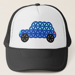 Das Auto des Lebens - Heilige Formen B1, Blau. Truckerkappe