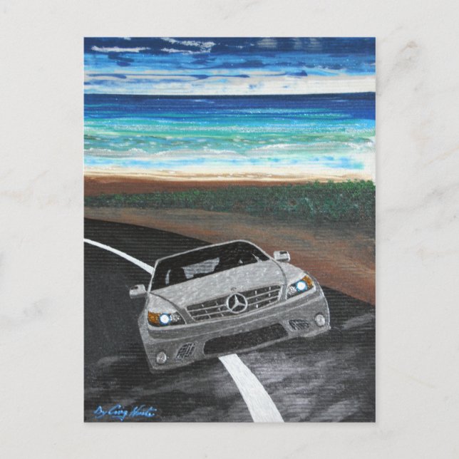 Das Auto für Fred Postkarte (Vorderseite)