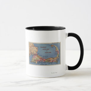 Das Auto-Karte der Touristen von Cape Cod Tasse
