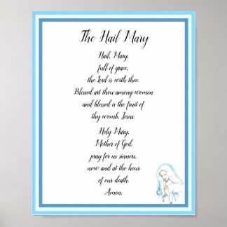 Das Ave-Maria-Gebetsplakat Poster
