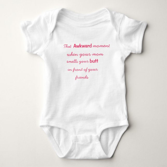 Das Awkward Moment Onsie Baby Girl Baby Strampler (Vorderseite)