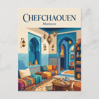 Das Azure Lantern Teehaus Marokko Postkarte