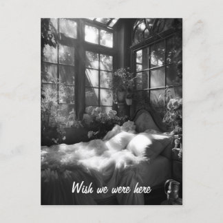 Das B&W-Foto im Garten Postkarte