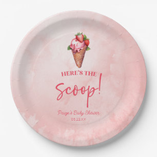 Das Baby-Begrüßungszeichen Herdes Scoop Ice Cream Pappteller