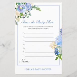 Das Baby Food Baby Shower Game kann man bestellen