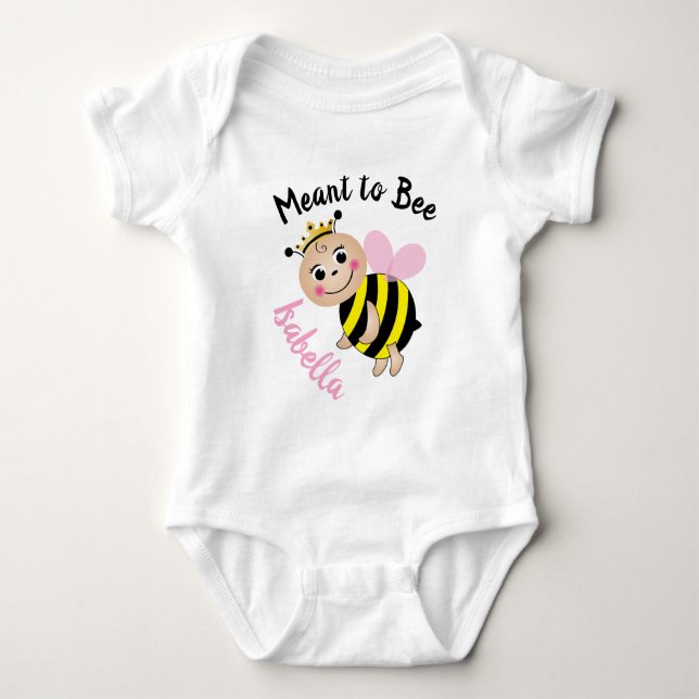 Das Baby Girl Bodysuit Pink sein Baby Strampler (Vorderseite)