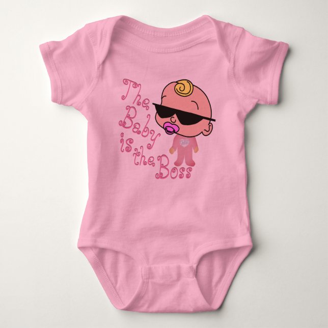 Das Baby ist der Boss Baby Bodysuit Strampler (Vorderseite)