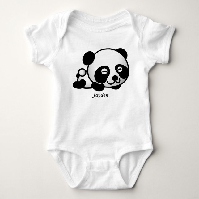 Das Baby-Panda-Bär des Kindes niedlicher Baby Strampler (Vorderseite)