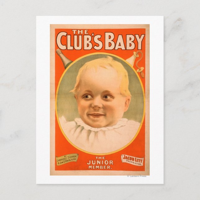 Das Baby-Theater-Poster des Clubs Postkarte (Vorderseite)