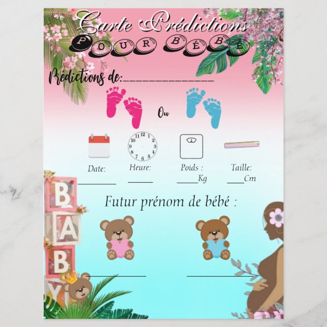 Das Baby-Vorhersagespiel (Vorderseite)