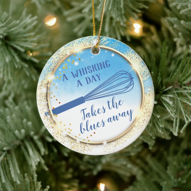 Das Backen bringt die Blues weg von der Bäckerei W Keramik Ornament (Baum)