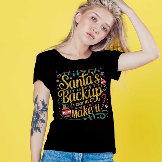 Das Backup des Weihnachtsmanns | Funny Family Chri T-Shirt (Von Creator hochgeladen)