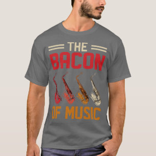 Das Bacon des Musikdesigns Saxophon T-Shirt