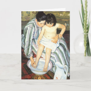 Das Bad des Kindes von Cassatt, Alles Gute zum Mut Karte