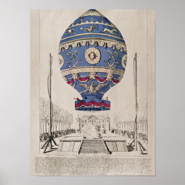 Das Ballonexperiment der Brüder Montgolfier Poster (Vorne)