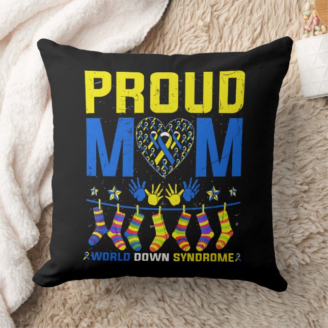 Das Band des "Stolz Mama World Down Syndrome Aware Kissen (Decke)