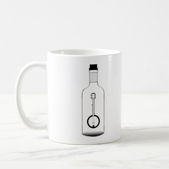 Das Banjo und seine Flaschen-Tasse Kaffeetasse (Links)