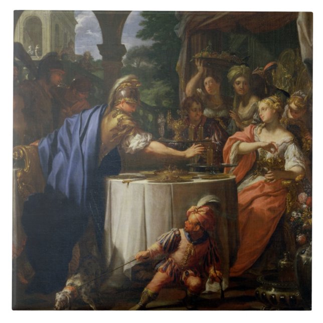 Das Bankett des Kennzeichens Anthony (83-30 BC) Fliese (Vorderseite)