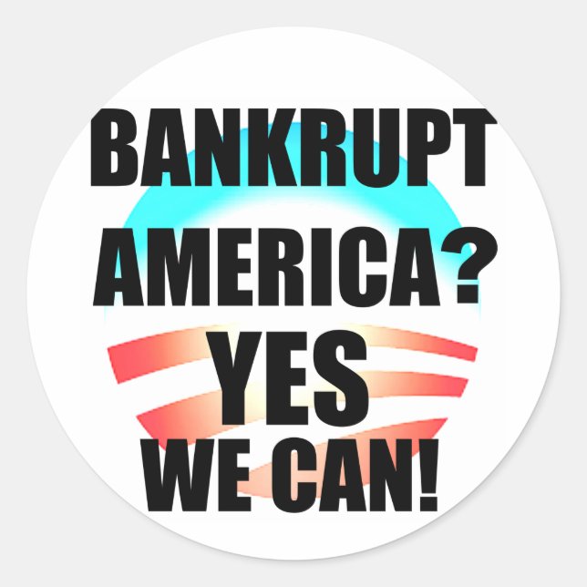Das bankrotte Amerika? Runder Aufkleber (Vorderseite)