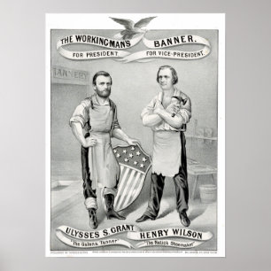 Das Banner des Arbeiters - für den Präsidenten Poster