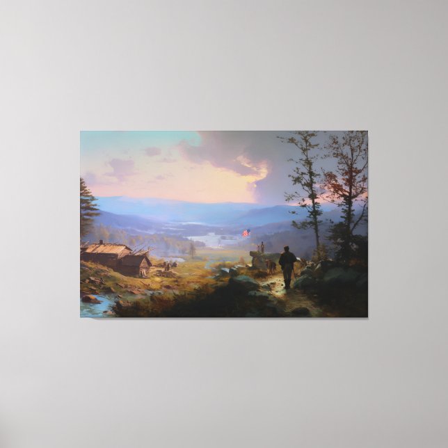 Das Banner und das Tal  Leinwanddruck (Vorderseite)