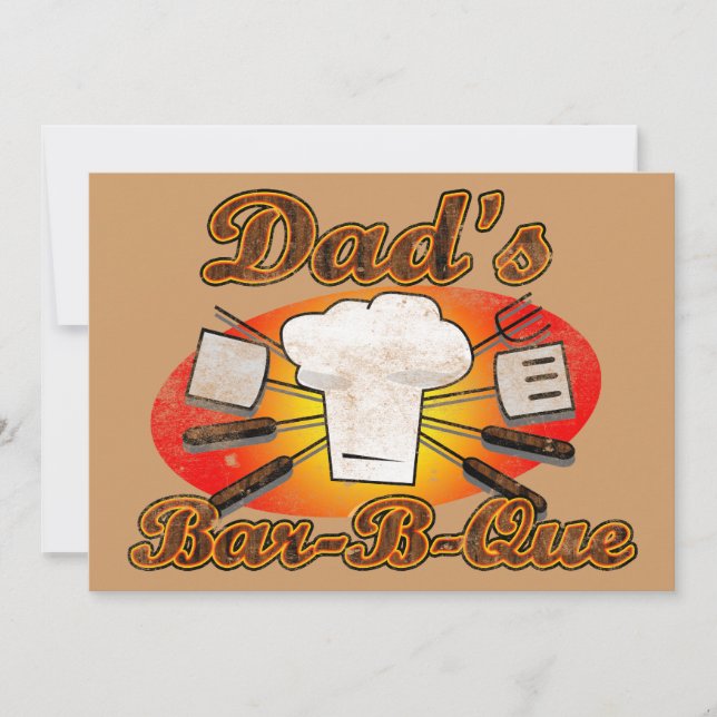 Das Bar-b-Que des Vaters Einladung (Vorderseite)