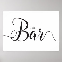 Das Bar-Zeichen. Hochzeiten im Freien Bar Drinks P Poster