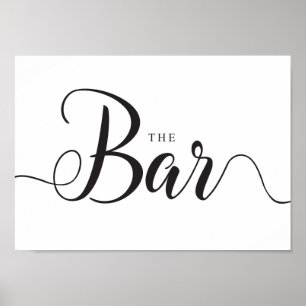 Das Bar-Zeichen. Hochzeiten im Freien Bar Drinks P Poster