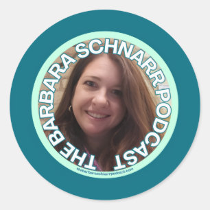 Das Barbara-Schnarr-Podcast-Logo Runder Aufkleber