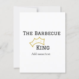 Das Barbecue King Kronplatz Namenstext Kochen am b Postkarte