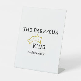 Das Barbecue King Kronplatz Namenstext Kochen am b Sockelschild