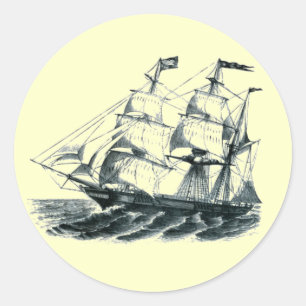 Das Barken-"Florida" Segeln-Schiffs-Lesezeichen Runder Aufkleber