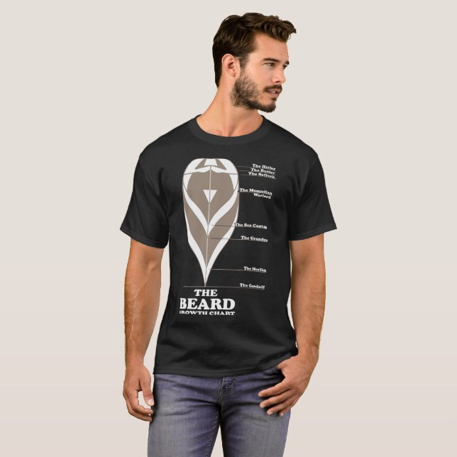 Das Bart-Wachstumstabelle-T-Shirt T-Shirt (Vorne ganz)