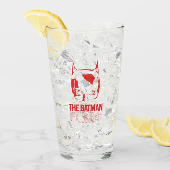 Das Batman Cowl-Logo Glas (Vorderseite Ice)