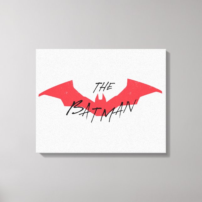 Das Batman-handgeschriebene Bat-Logo Leinwanddruck (Vorderseite)